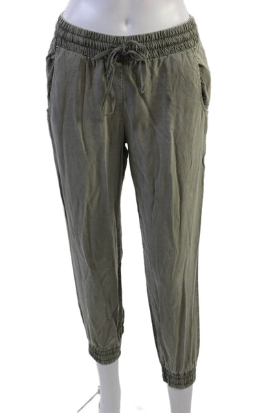 Bella Dahl Womens Ankle Jogger Pants Gray Drawstring Tencel Lyocell Size S