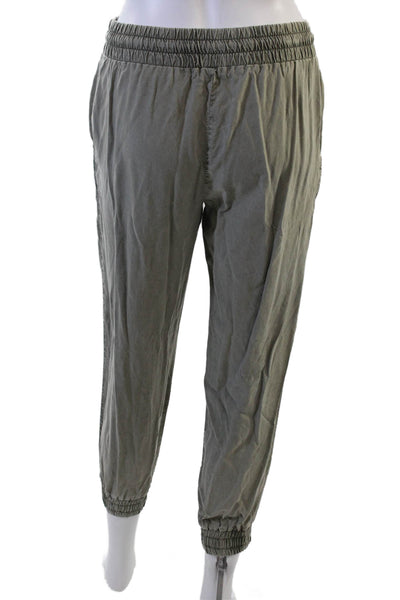 Bella Dahl Womens Ankle Jogger Pants Gray Drawstring Tencel Lyocell Size S