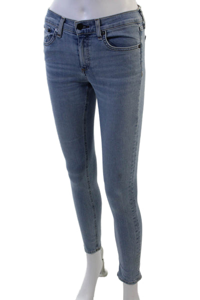 Rag & Bone Women Ankle Skinny Light Blue Low Rise Jeans Size 26