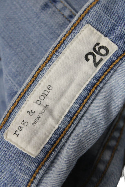 Rag & Bone Women Ankle Skinny Light Blue Low Rise Jeans Size 26