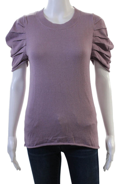 Another Love Unisex Pullover Sweater Purple Crew Neck Short Sleeve Size XS