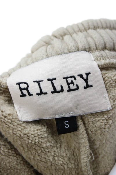 Riley Unisex Sweat Shorts Beige Cotton Blend Size S