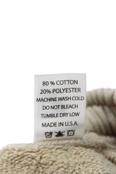 Riley Unisex Sweat Shorts Beige Cotton Blend Size S