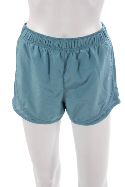 Nike Unisex Sports Blue Polyester Solid Shorts Size XS
