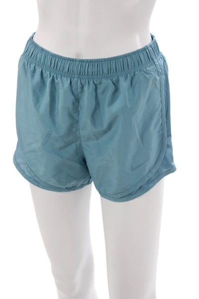 Nike Unisex Sports Blue Polyester Solid Shorts Size XS