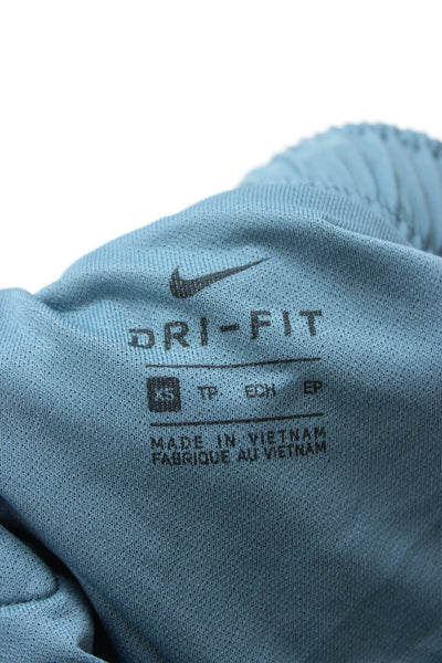 Nike Unisex Sports Blue Polyester Solid Shorts Size XS