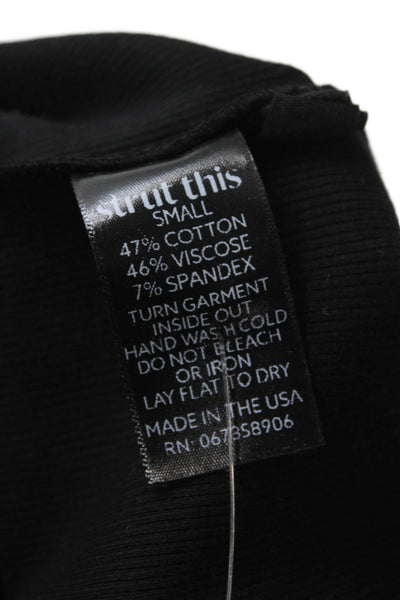 Strut This Womens Black Basic Sleeveless Tank Size S