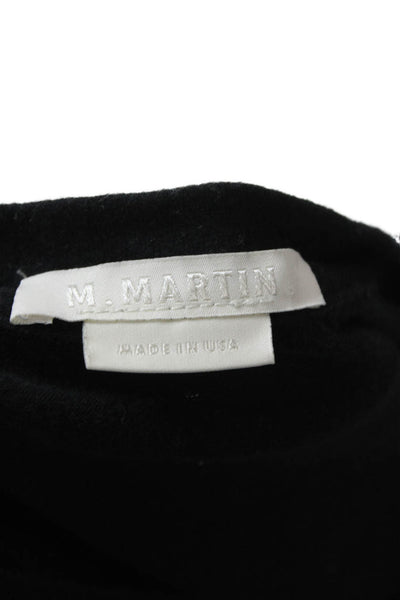 M. Martin Women Basic Black Crew Neck Short Sleeve T-Shirt Size S