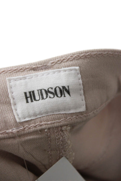 Hudson Womens Ankle Cropped Mid Rise Beige Pants Size 26