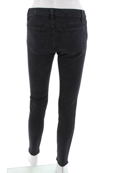 Velvet Women Skinny Jeans Black Mid Rise Button Designer Size 26