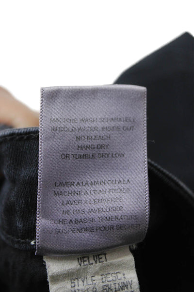 Velvet Women Skinny Jeans Black Mid Rise Button Designer Size 26