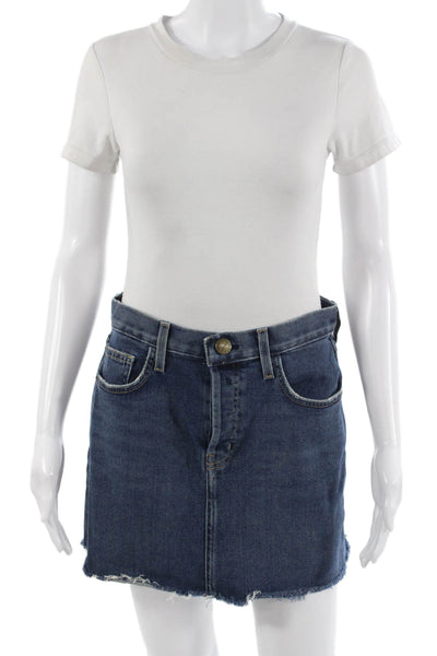 Current/Elliott Womens Mini Skirt Dark Blue Size 27