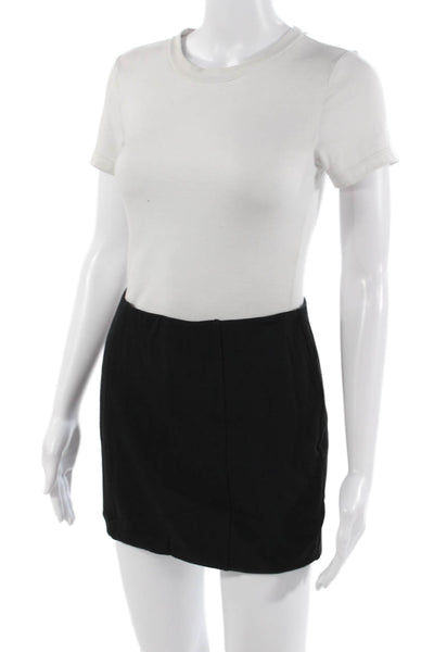 Lovers + Friends Women Mini Straight Pencil Skirt Black Rayon Blend Size S
