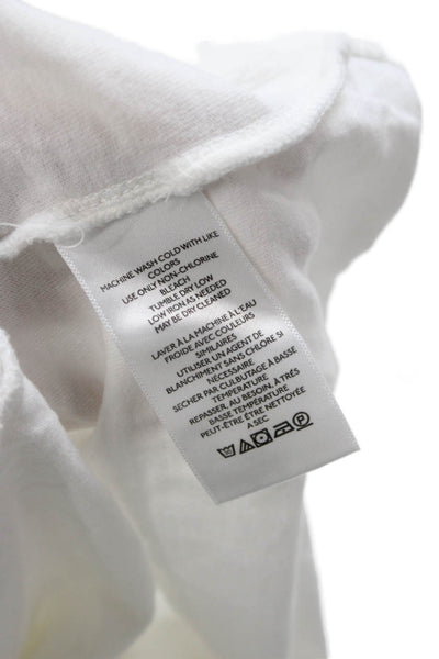 We The Free Womens Basic White Long Sleeve Crewneck Cotton Tee Size XS