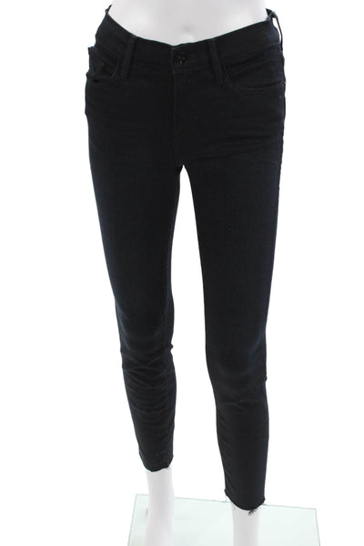 Frame Denim Women Ankle Skinny Black Jeans Size 25