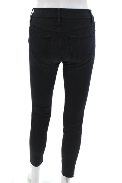 Frame Denim Women Ankle Skinny Black Jeans Size 25