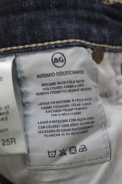 AG Adriano Goldschmied Womens Ankle Skinny Jeans Dark Blue Low Rise Size 25