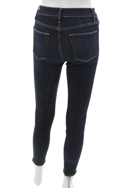 Frame Womens Ankle Skinny Jeans Dark Blue High Rise Size 25
