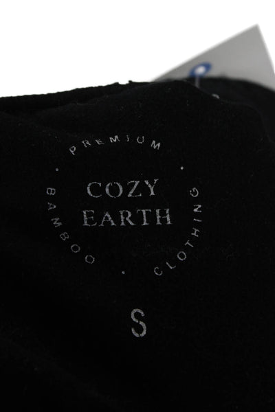 Cozy Earth Unisex Black Jogger Sweatpants Viscose Blend Drawstring Size S