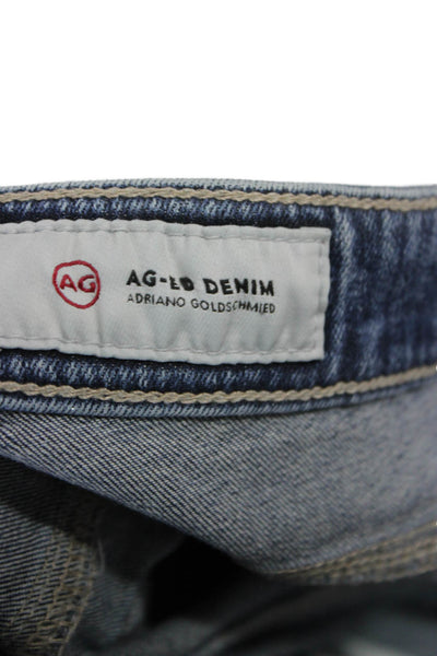 AG-ED Denim Womens Skinny Ankle Jeans Dark Blue Low Rise Button Size 27
