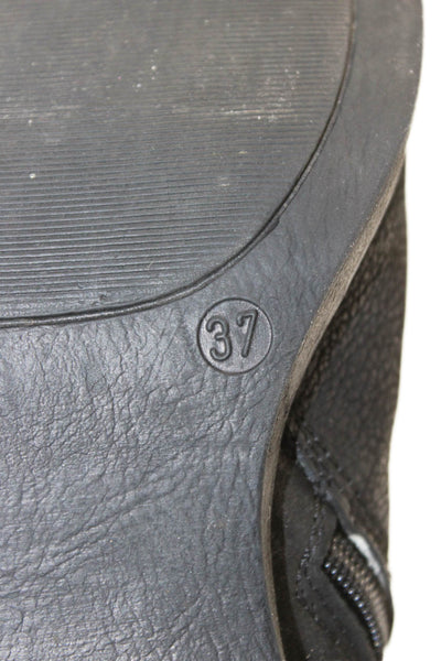 Miz Mooz Womens Leather Buckle Detail Heeled Ankle Boots Black Size 7