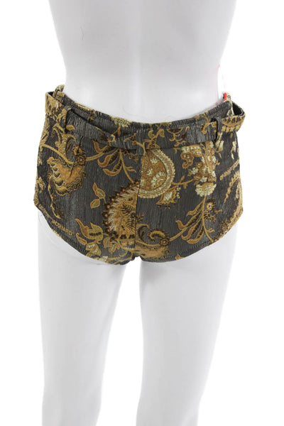 Off White Unisex Black Paisley Buckle Shorts Size 20