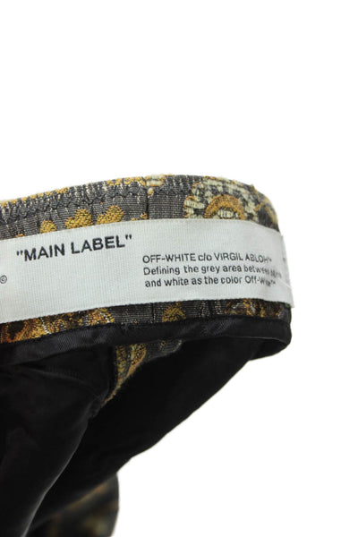 Off White Unisex Black Paisley Buckle Shorts Size 20