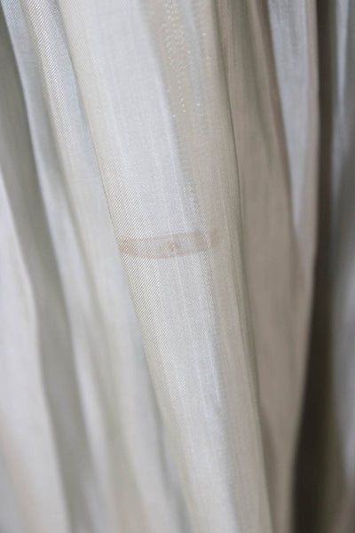 Buru Women Pleated Maxi Skirt Green Silk Blend Midi Size S