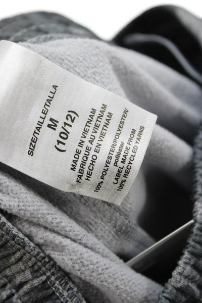 Adidas Boys Drawstring Logo Camouflage Knit Jogger Pants Gray Black Size 10-12