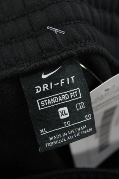 Nike Boys Drawstring Logo Straight Leg Pants Black White Size Extra Large