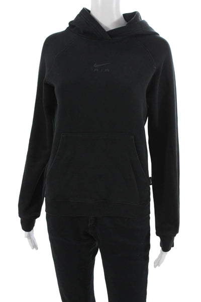 Nike Womens Pullover Hoodie Black Long Sleeve Sports Size L
