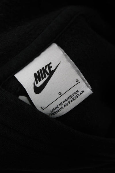 Nike Womens Pullover Hoodie Black Long Sleeve Sports Size L