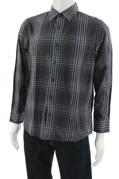 Michael Kors Men's Long Sleeves Multicolor Plaid Shirt Size M