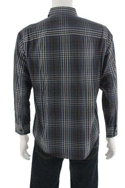 Michael Kors Men's Long Sleeves Multicolor Plaid Shirt Size M