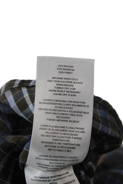 Michael Kors Men's Long Sleeves Multicolor Plaid Shirt Size M