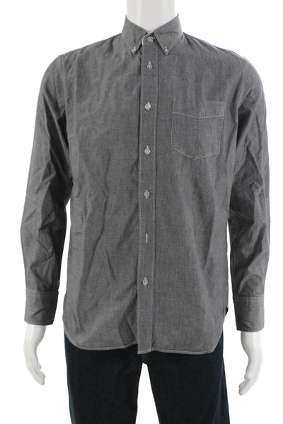 Rag & Bone Men's Long Sleeves Collared Button Down Shirt Gray Size S