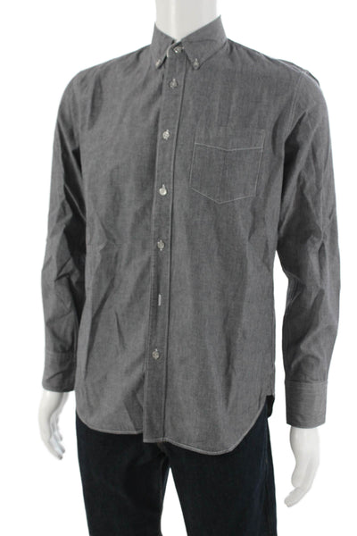 Rag & Bone Men's Long Sleeves Collared Button Down Shirt Gray Size S
