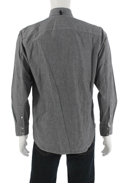 Rag & Bone Men's Long Sleeves Collared Button Down Shirt Gray Size S