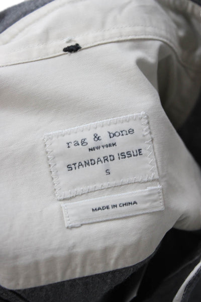 Rag & Bone Men's Long Sleeves Collared Button Down Shirt Gray Size S