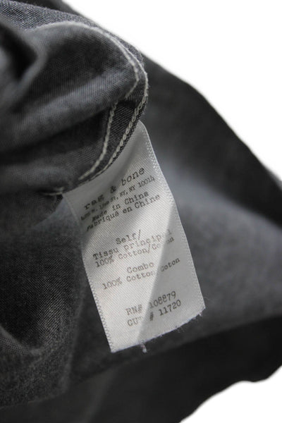 Rag & Bone Men's Long Sleeves Collared Button Down Shirt Gray Size S