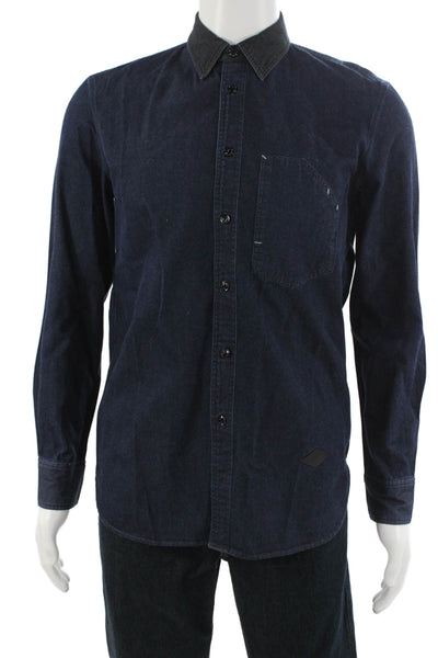 Rag & Bone Men's Collared Long Sleeves Button Down Denim Shirt Size S