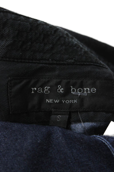 Rag & Bone Men's Collared Long Sleeves Button Down Denim Shirt Size S