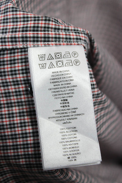 Michael Kors Men's Button Down Long Sleeves Multicolor Plaid Shirt Size M