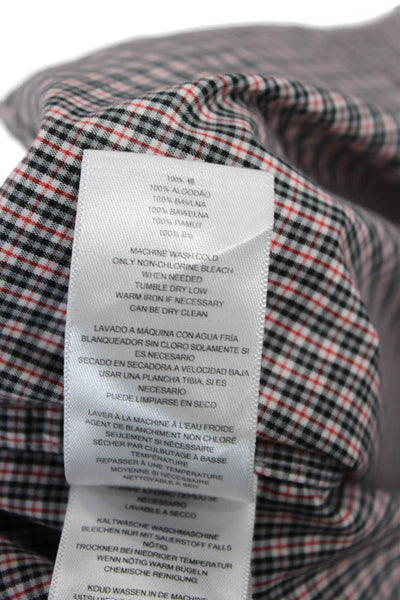 Michael Kors Men's Button Down Long Sleeves Multicolor Plaid Shirt Size M