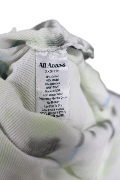 All Access Womens Basic High Neck Sleeveless Tank White Size 2XS
