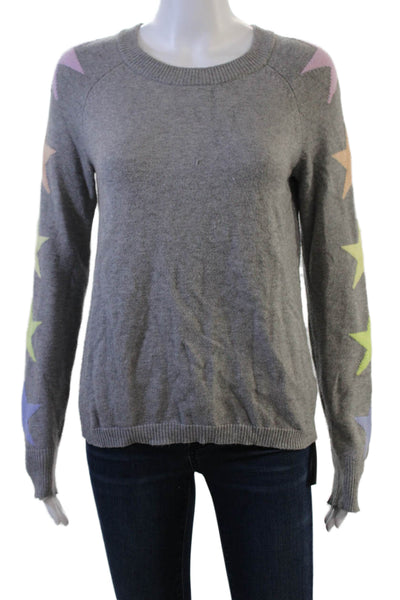 six/fifty Unisex Gray Geometric Star Crew Neck Pullover Sweater Size S
