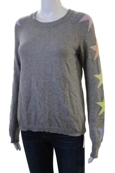 six/fifty Unisex Gray Geometric Star Crew Neck Pullover Sweater Size S