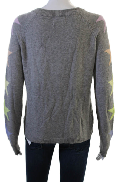 six/fifty Unisex Gray Geometric Star Crew Neck Pullover Sweater Size S