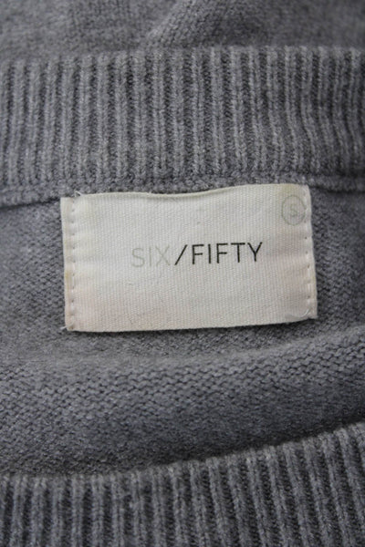 six/fifty Unisex Gray Geometric Star Crew Neck Pullover Sweater Size S