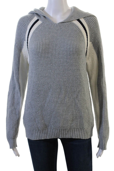 Central Park West Women Pullover Hoodie Gray Long Sleeve Fall Size XS